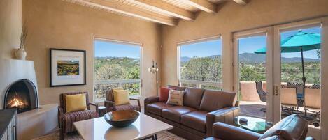 TV, fireplace, offices