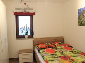 2 bedrooms, in-room safe, travel crib, WiFi