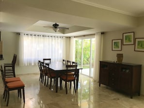 Villa, 3 Bedrooms, Pool View | In-room dining