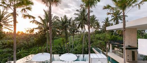 숙박 시설에서 보는 주변 전망