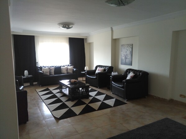 TV, table tennis, offices - Two rooms at PALM CITY in a spacious and bright apartment (Le Caire)