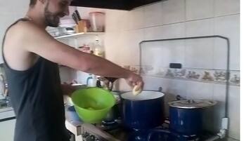 Refrigerador, lavavajillas y utensilios de cocina