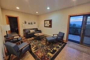 Fireplace, video game console, DVD player