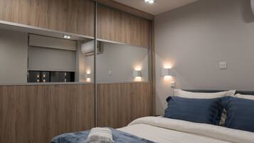 2 bedrooms, in-room safe, soundproofing, iron/ironing board