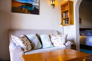 TV, DVD player, books
