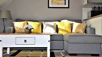 Smart TV, DVD player, books