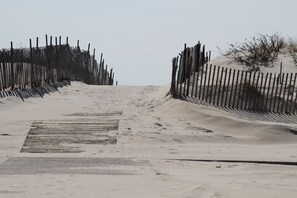Plage à proximité, chaises longues, serviettes de plage