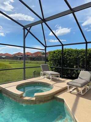 Outdoor pool, a heated pool