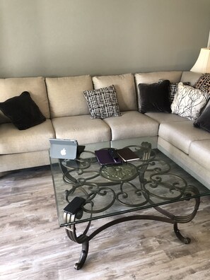 TV, fireplace, DVD player, stereo