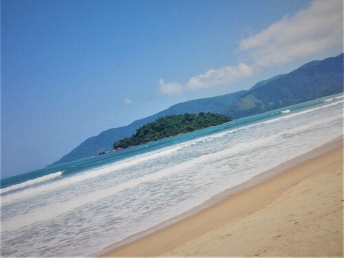 Beach house, right on the sand.