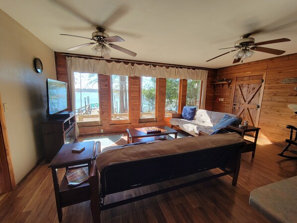 壁炉、电子游戏、DVD 播放器、影片库