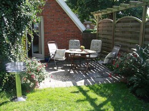 Outdoor dining - Holiday house Am Moor, 55141 - Holiday house Am Moor (Filsum)