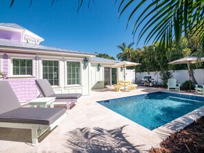 Outdoor pool, a heated pool