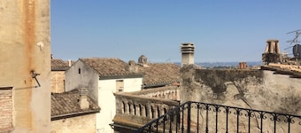 Historical centre of Penne, lively Abruzzo hill town near mountains and beaches
