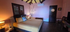 2 bedrooms, in-room safe, iron/ironing board, travel cot