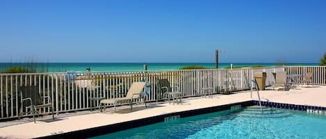 Outdoor pool, a heated pool