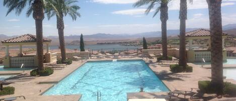 Outdoor pool, a heated pool