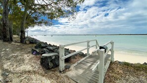 Accommodatie ligt op het strand