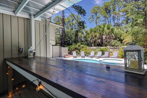 A heated pool