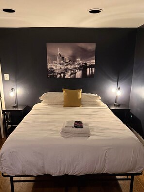 2 bedrooms, memory-foam beds, iron/ironing board, WiFi