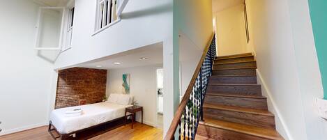 2 bedrooms, memory-foam beds, iron/ironing board, WiFi