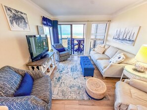 Een flatscreentelevisie