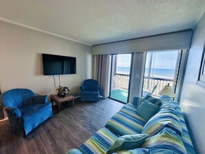TV - Experience Tilghman Beach and Racquet Club Unit 204! Oceanfront, Pools, Tennis, Close to Main Street! (North Myrtle Beach)