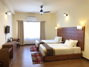 Deluxe Double or Twin Room, 2 Double Beds, Mountain View | In-room safe, individually furnished, desk, blackout drapes - Legphel Hotel (Phuntsholing)