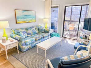 Flat-screen TV - Experience Tilghman Beach and Racquet Club Unit 150! Second Row, Pools, Tennis, Close to Main Street! (North Myrtle Beach)