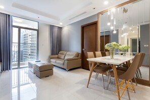 Apartment, 3 Bedrooms | Living area | Flat-screen TV - Vinhomes Serviced Apartments Ying Stay (Ho Chi Minh City)