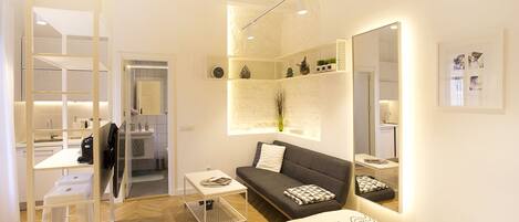 Lägenhet - terrass | Vardagsrum | Platt-tv