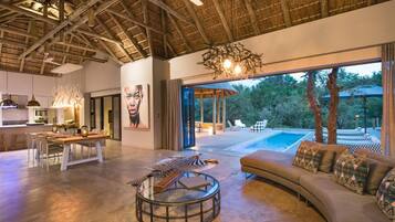 Luxury House | Living area | Flat-screen TV, fireplace
