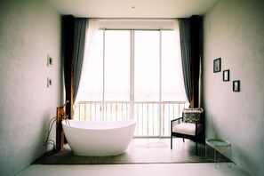 Deluxe Room, River View | Premium bedding, free minibar, in-room safe, blackout drapes - White Wall Riverfront Hotel (Kamphaeng Phet)