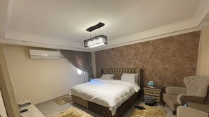 Apartment, 2 Bedrooms, Jetted Tub | Desk, blackout drapes, iron/ironing board, WiFi (free) - Shehab Royal Apartment (Giza)