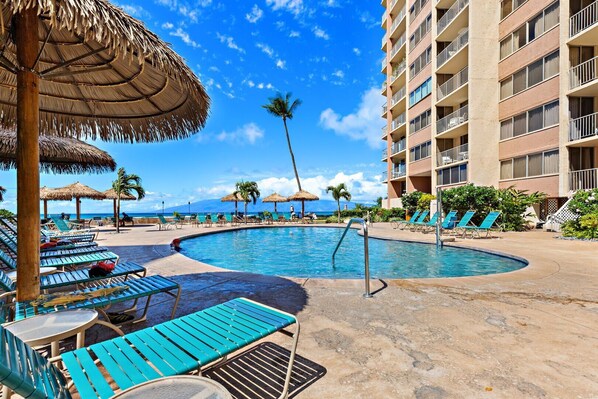 Outdoor pool, a heated pool