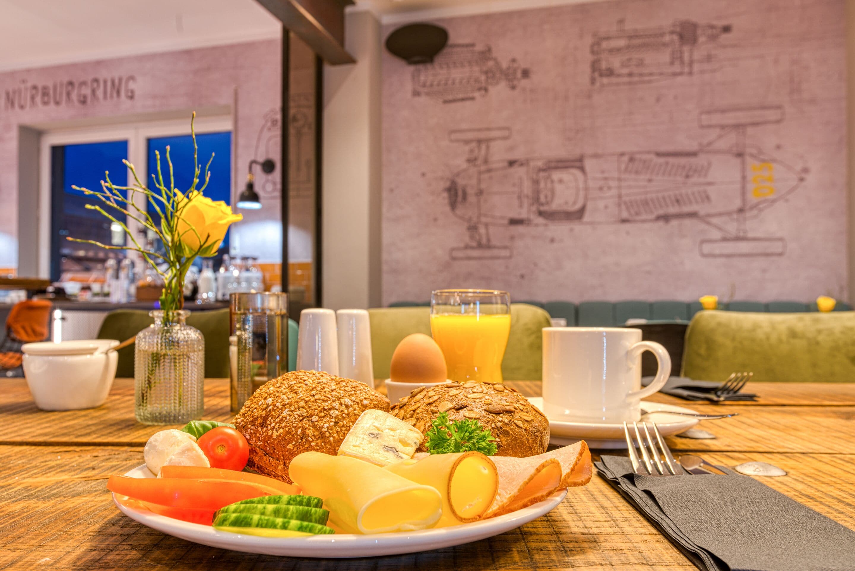daily buffet breakfast (eur 17.9 per person)