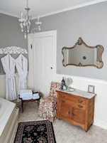 Luxury Room, 1 King Bed, Jetted Tub | Bathroom | Hair dryer, bathrobes, towels, soap