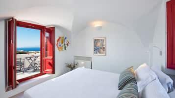 Superior Suite Two Bedrooms Sea View with Plunge Pool | Sábanas de algodón egipcio y ropa de cama de alta calidad