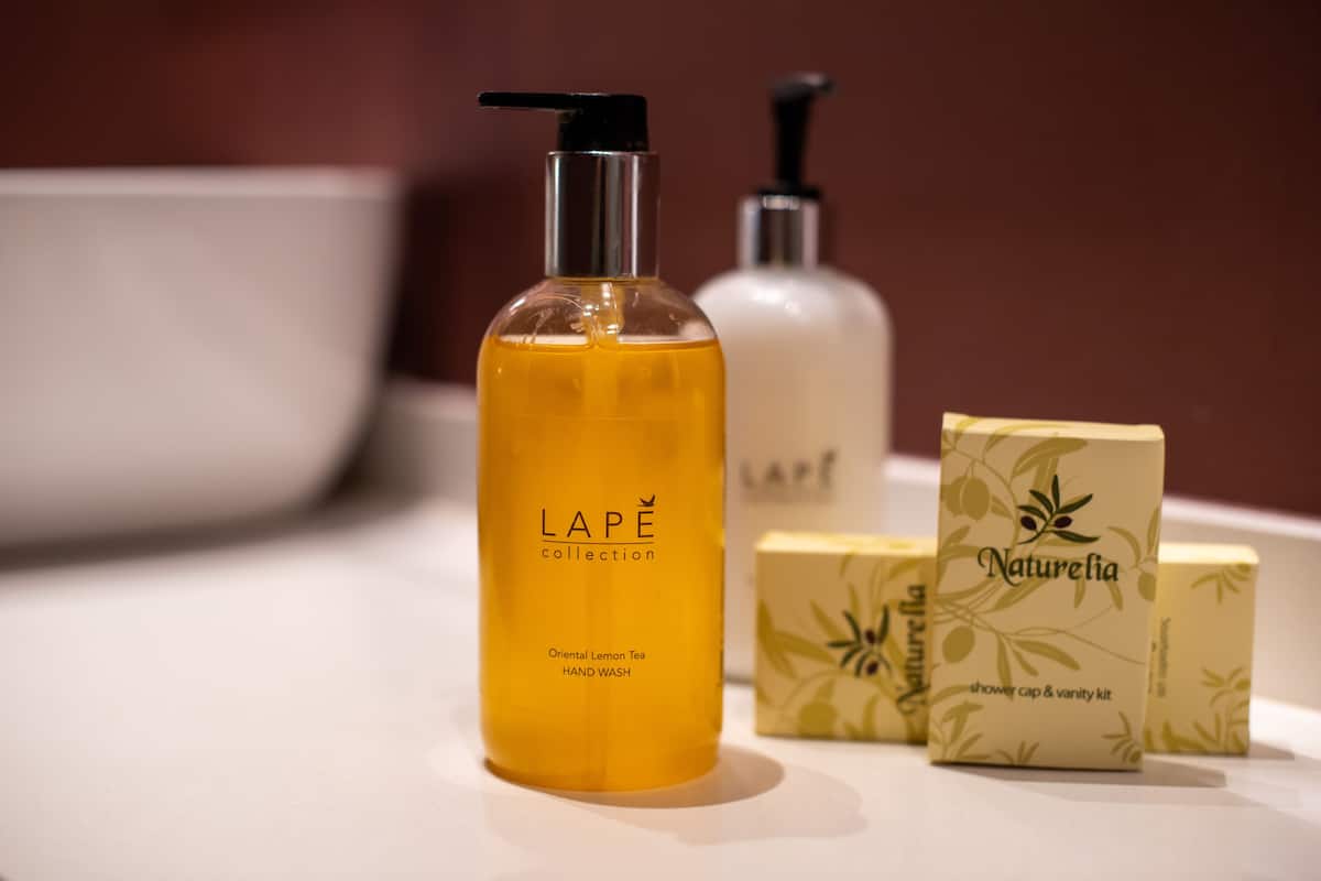 shower, rainfall showerhead, free toiletries, hair dryer