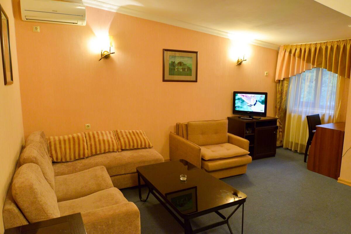 Suite, vista città | 1 camera, minibar, una cassaforte in camera, Wi-Fi gratuito