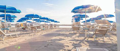 Yksityinen ranta lähistöllä, 2 rantabaaria