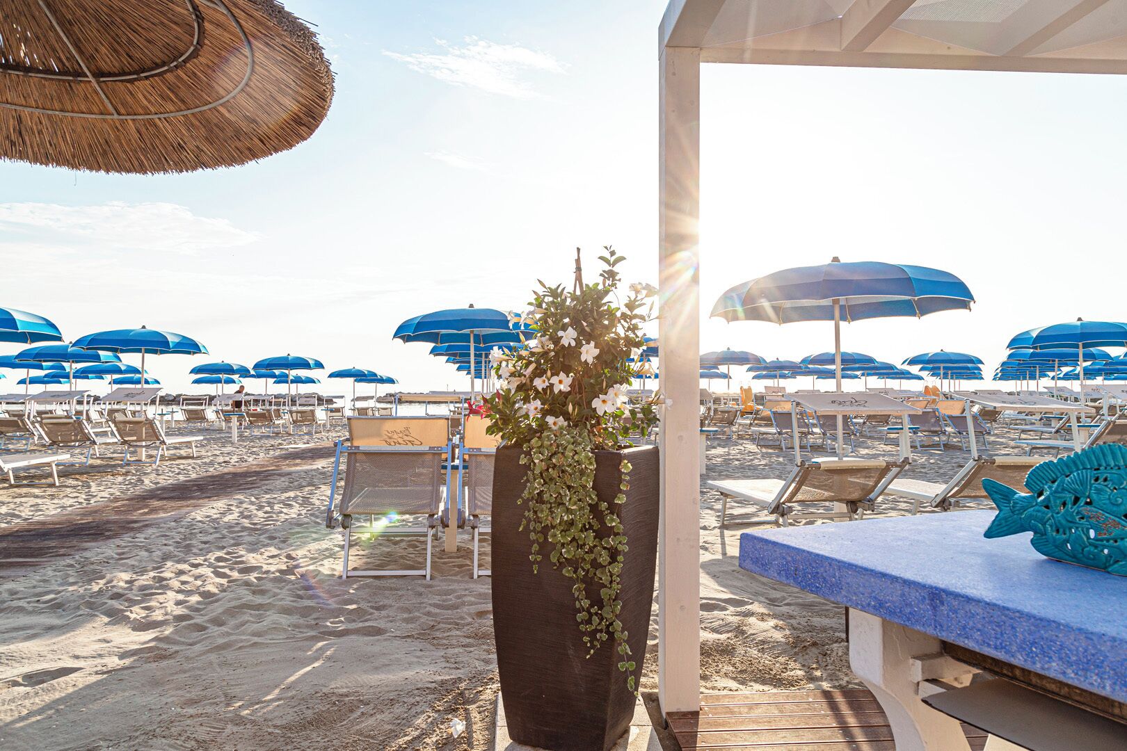 Private beach nearby, 2 beach bars