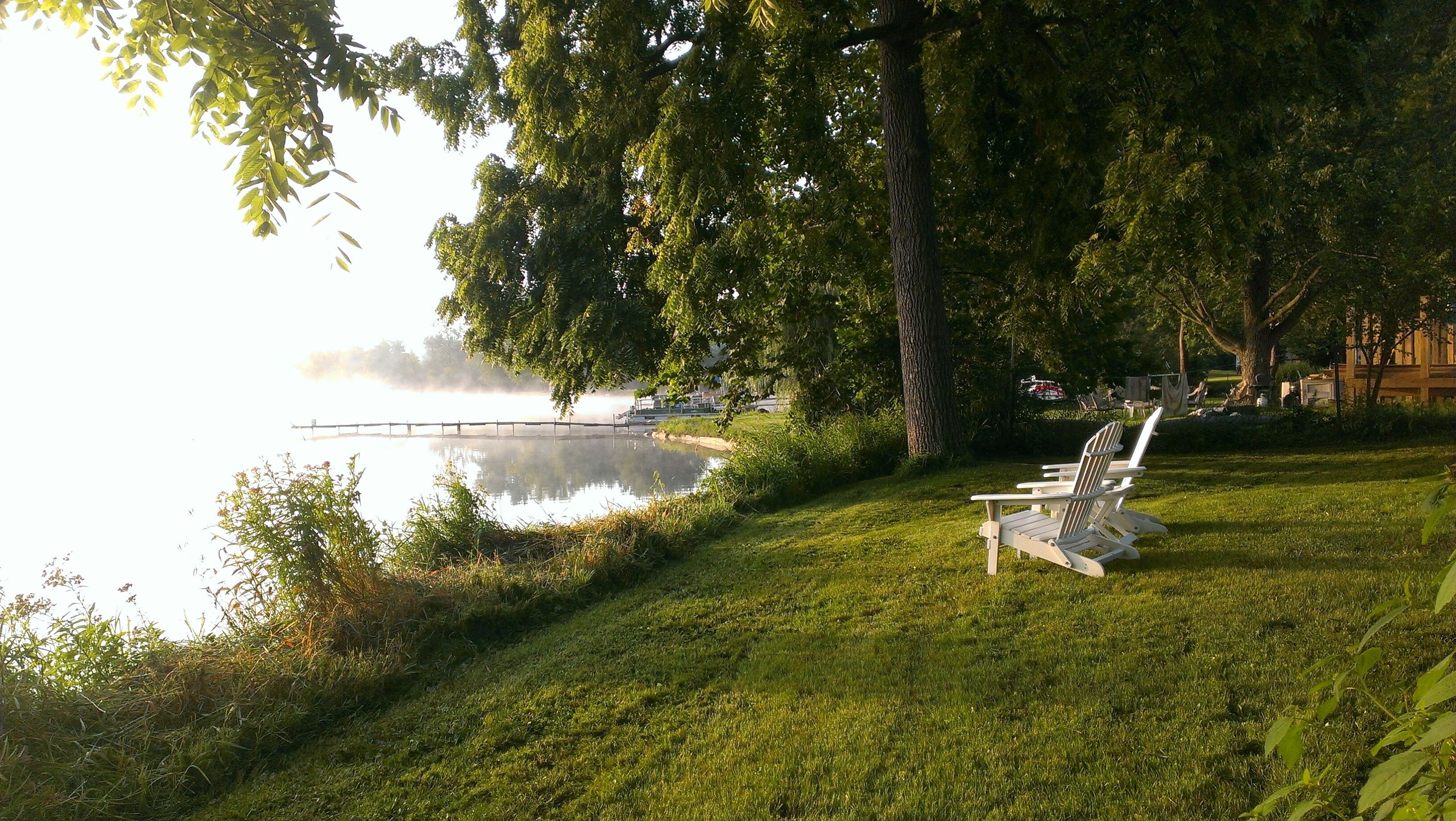 Morning mist off the lake