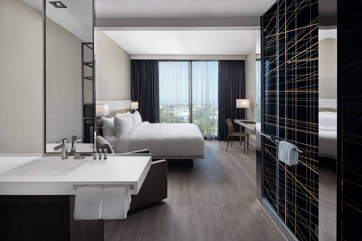 room, 1 king bed with sofa bed, balcony | hypo-allergenic bedding, in-room safe, individually decorated, desk