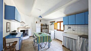 Fridge, oven, stovetop, coffee/tea maker