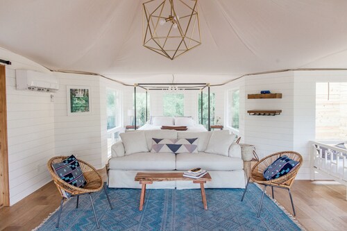 Luxury Glamping Safari Tent on San Marcos River! 100+ acres! 
