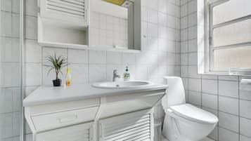 Comfort Apartment, Multiple Beds, Lake View | Bathroom | Shower, hair dryer, towels