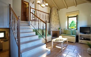 TV, fireplace, DVD player - Luxury villa with sea view and unique swimming pool  villa Dafni (Lefkada)