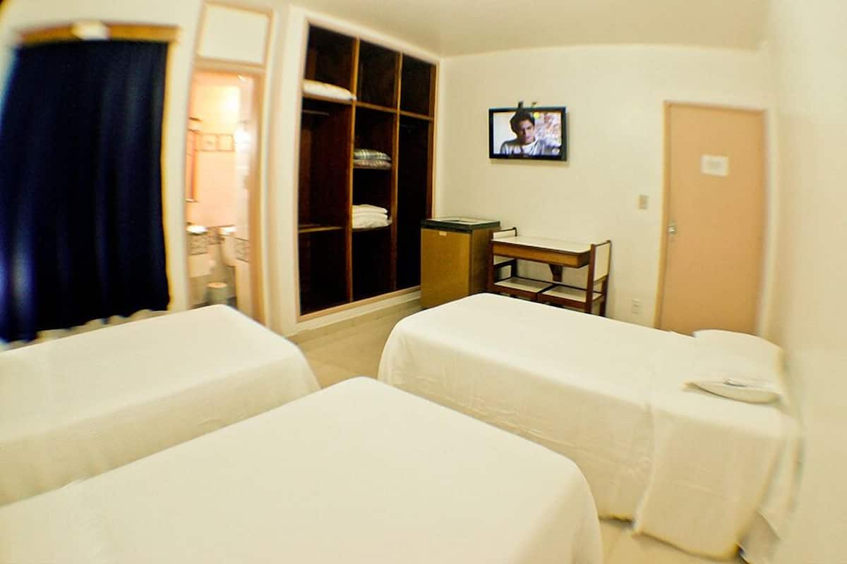 desk, blackout curtains, free wifi, bed sheets