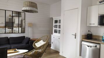 TV, DVD player, livros